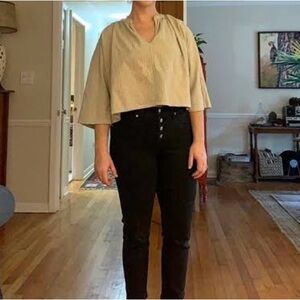 Esby Lily Top Blouse Cream Size Small